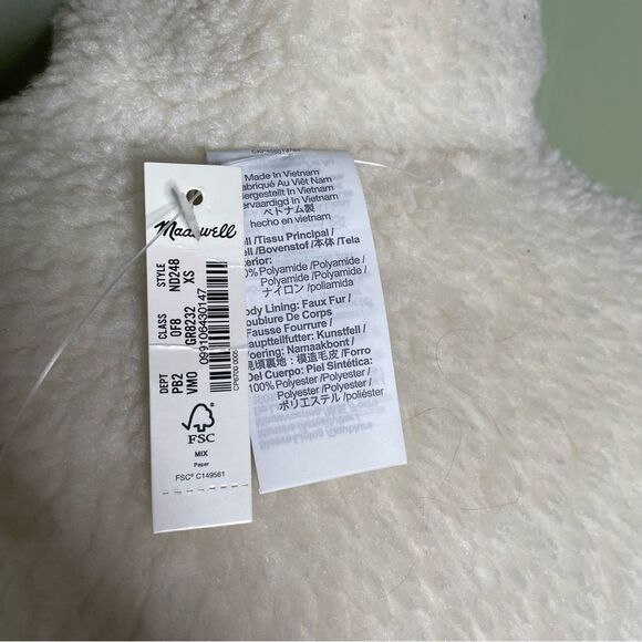 Madewell Jacket Women's XS Green Moss Reversible‎ Sherpa Puffer Coat Quilted NEW - Picture 6 of 10